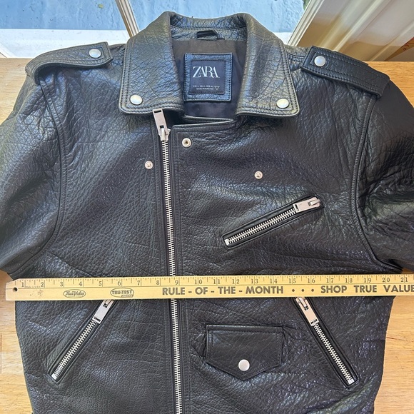 Zara Genuine Buffalo leather motorcycle jacket - Picture 8 of 8